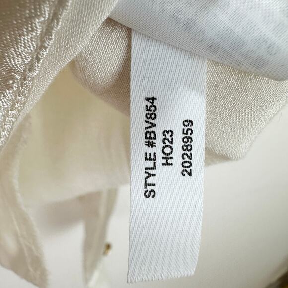 J.Crew Lady Shirt Jacket Luster Crepe Satin Viscose Gold Buttons Ivory Large NWT - Picture 7 of 13